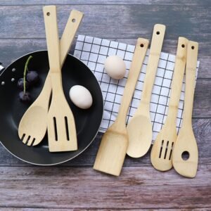 Eco-Friendly Non-Stick Bamboo Spatula Set